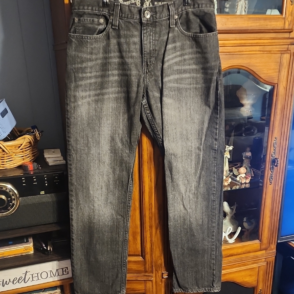 ‼️50%_5+Bundles‼️ Roebuck & Co. 34x32 Men's Black Denim Jeans B5